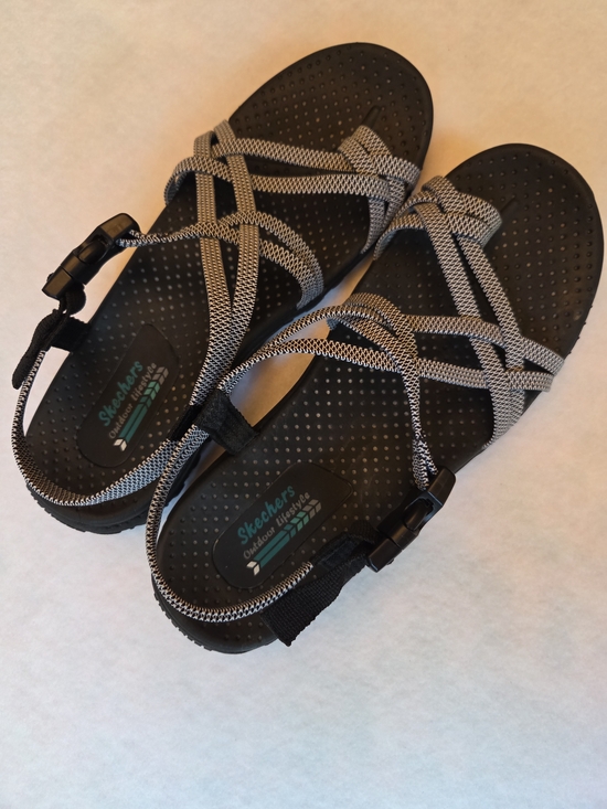 Skechers Shoes - Skechers Black and Gray Strappy Outdoor Sandals